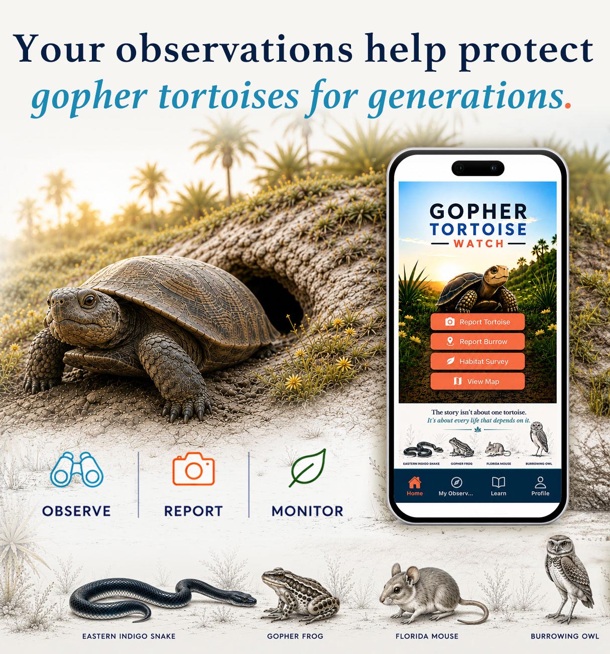 gopher tortiose watch hero mobile